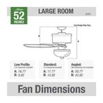 Ventilador De Techo Con Luz Delux 52 Plg - Hunter