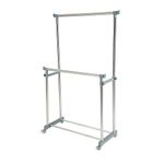 Colgador Doble con Ruedas Ajustable