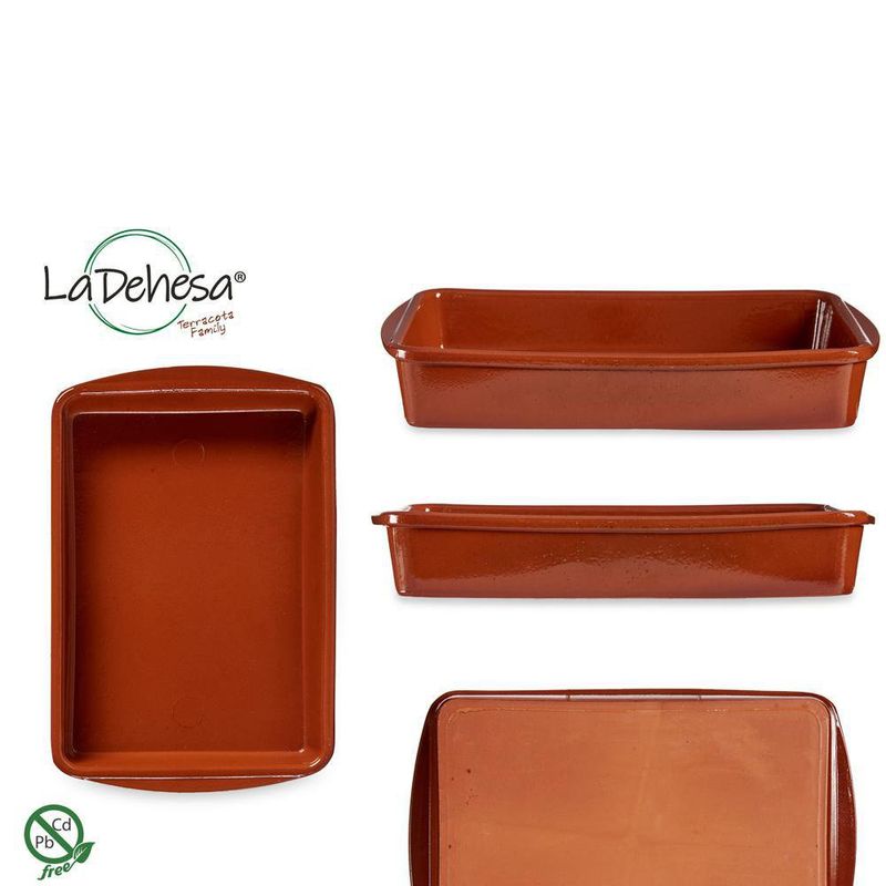 Fuente De Cerámica Rectangular 32x23 Cm