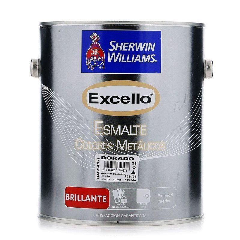Excello Esmalte MetáLico Dorado 1 Gal - Sherwin Williams