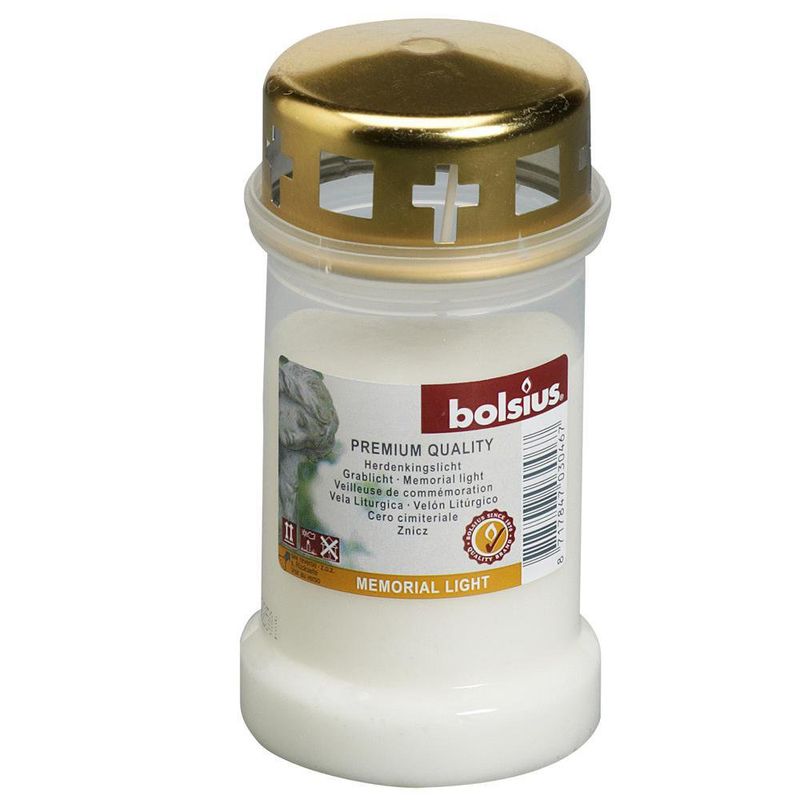Vela Blanca En Recipiente 6.7x6.7x13.3 Cm - Bolsius