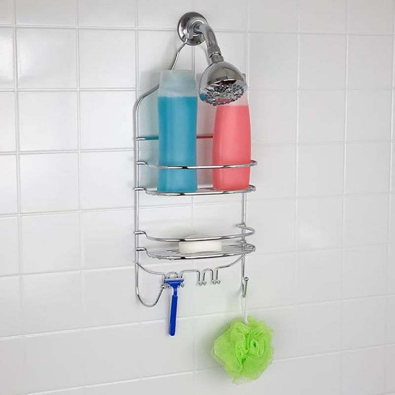 Organizador de Baño Metálico Cromado de 3 Niveles