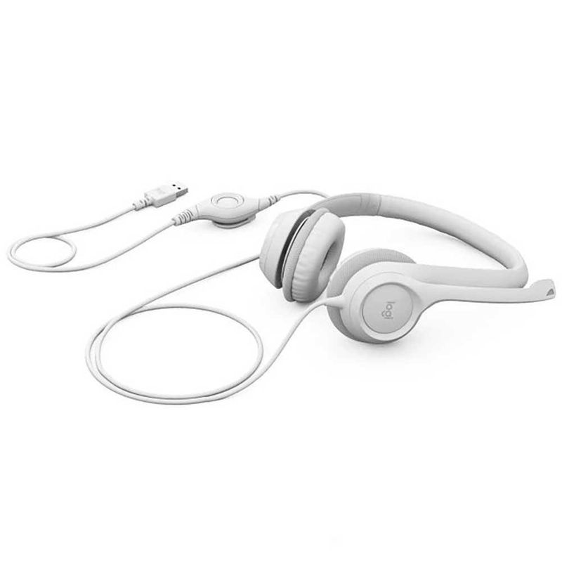 Auricular Usb Blanco Para Computadora - Logitech