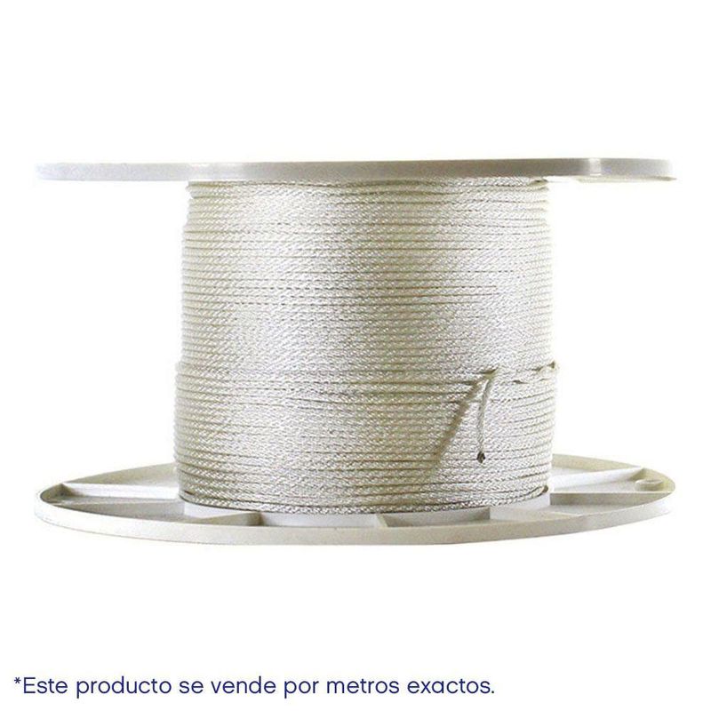 Lazo de Nylon Trenzado Blanco 1/8 Plg x 1 M