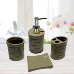 Set de Baño 4 Piezas Beige de Cerámica - Viva