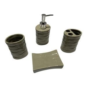 Set de 4 Piezas para Baño de Cerámica Color Verde
