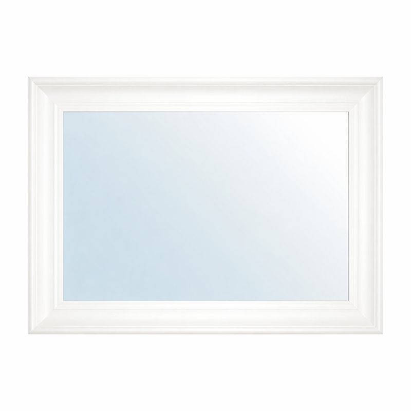 Espejo de Pared 76 x 106 cm Rectangular Marco Color Blanco