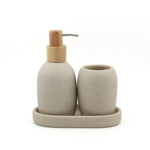 Set de 3 Piezas para Baño Minimalista en Tono Arena