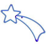 Estrella Fugaz Azul Neón 70 Cm Interior - Scandi