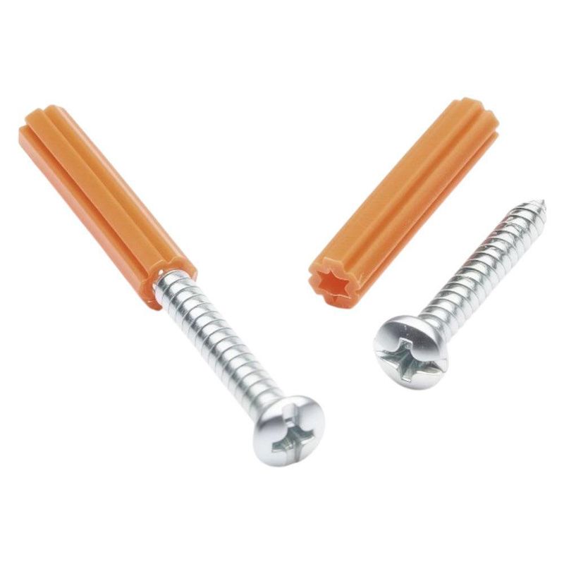 Set de 10 Tornillos con Tarugo para Instalación en Pared de 6 x 1 Plg