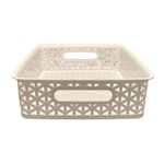 Canasta Baja Blanca De Plástico 29X20X8 Cm - Green Tech