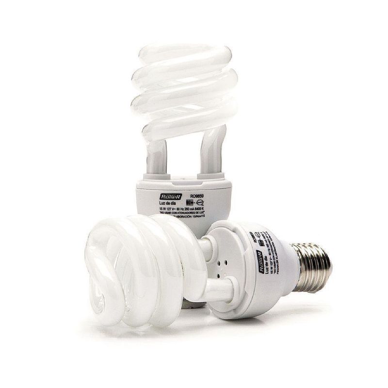Bombilla Cfl Luz De Día De 15 W 2 Pzas - Rotter