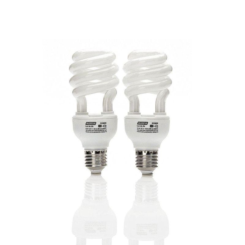 Bombilla Cfl Luz De Día De 15 W 2 Pzas - Rotter