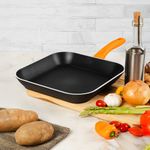 Sartén Cuadrado Grill Giulietta de 28 cm Antiadherente Color Negro