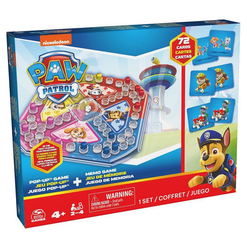 Juego De Memoria + Juego De Pop Up Paw Patrol - Cardinal Kids