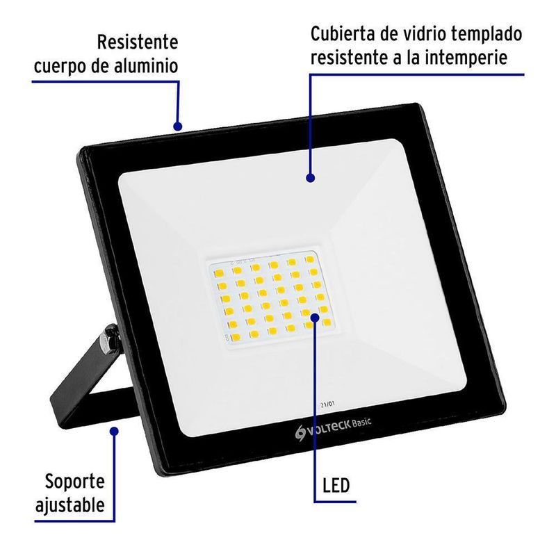 Reflector Ultra Delgado LED Luz Cálida 30 W – Volteck