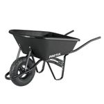 Carretilla Plástica Negra Con Llanta Neumática Reforzada 5 Pie³ - Pretul