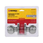 Cerradura Esfera Tubular Entrada Cromo Mate - Hermex Basic