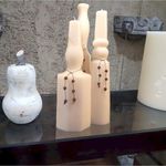 Set De 3 Velas Diseño Ajedrez - Pilandros