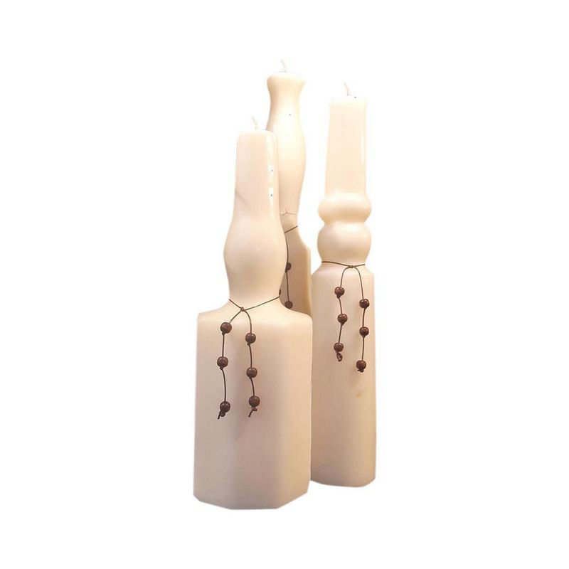 Set De 3 Velas Diseño Ajedrez - Pilandros