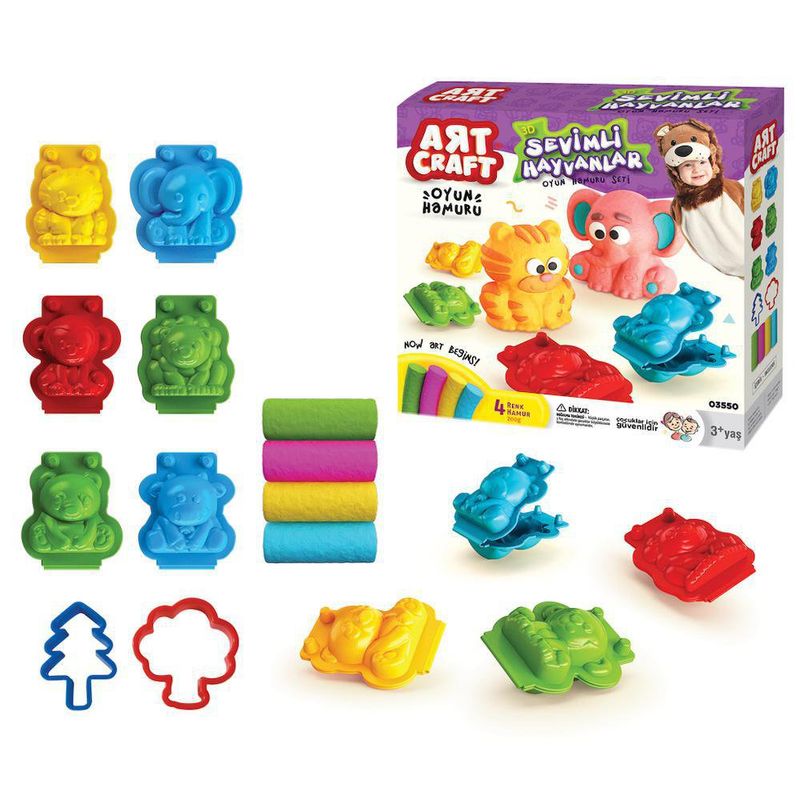 Set De Plasticina Animales 3D - Dede