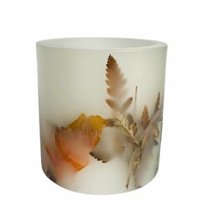 Vela Cilíndrica con Hojas Incrustadas