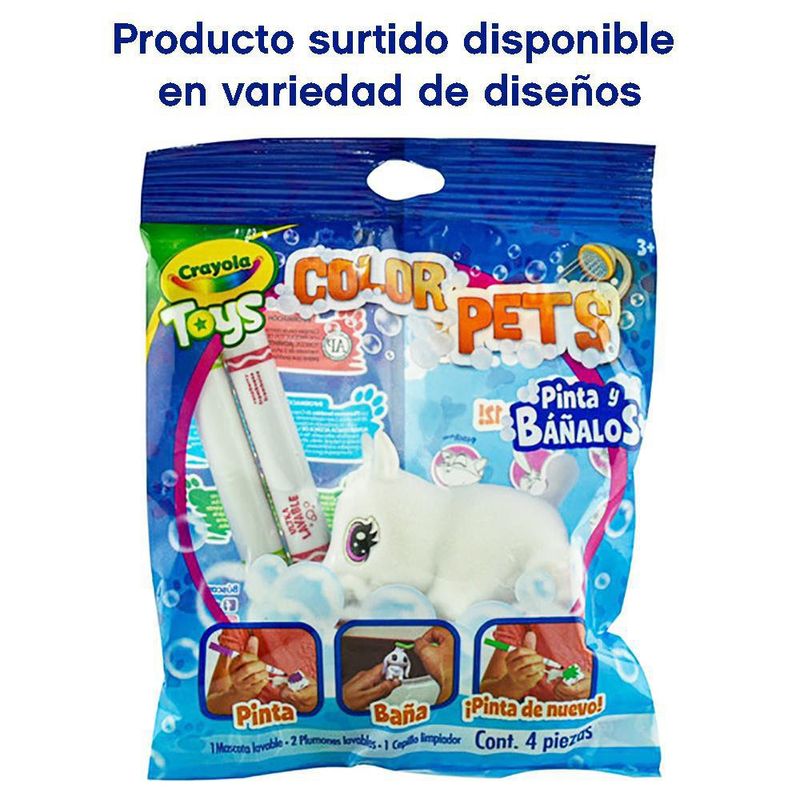 Set De 4 Pzas Figura De Animal Para Colorear Diseños Surtidos - 	
Crayola