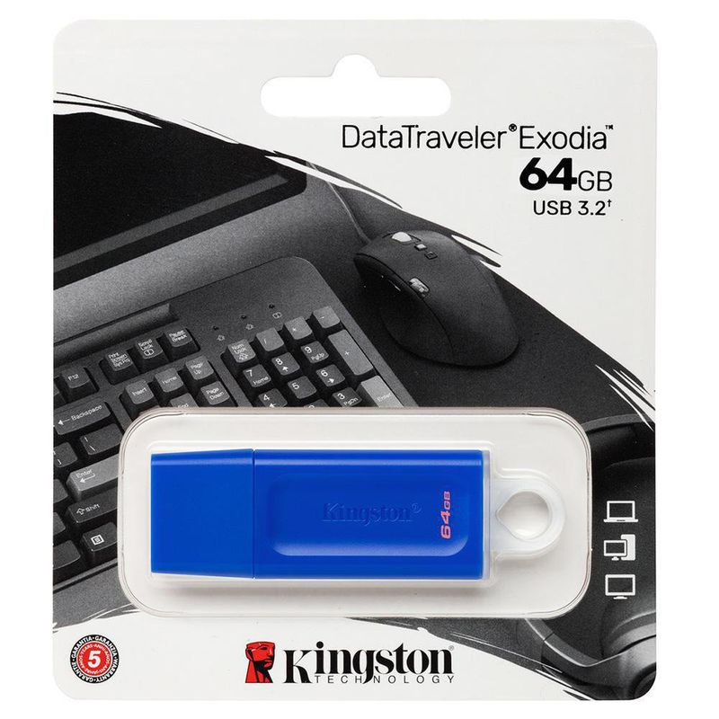 Memoria Usb 3.2 Exodia Azul de 64 Gb - Kingston