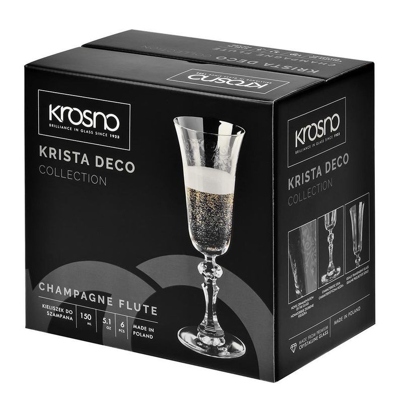 Set De Copas Para Champagne 5 Oz 6 Pzas