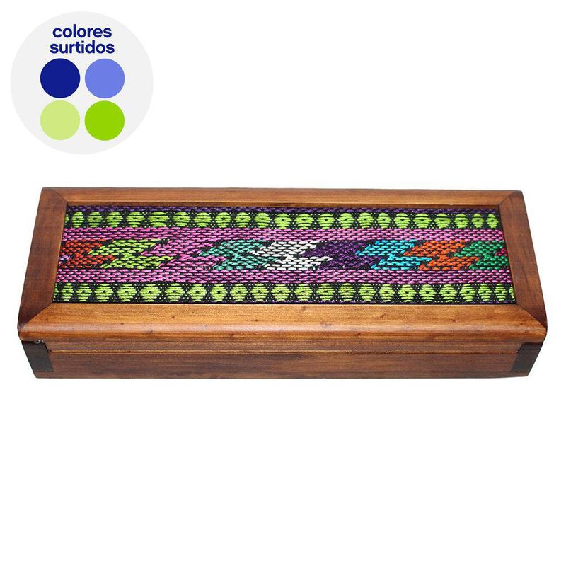 Caja de Madera Porta Lapicero - Diseño Surtido