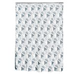 Set De Cortina Para Baño Hexágonos Con 12 Ganchos - Viva