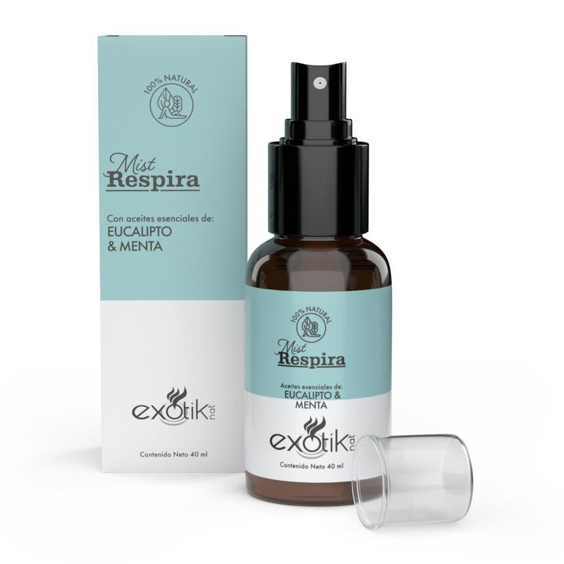 Spray Con Aromaterapia Respira Esencia Eucalipto & Menta 40 Ml - Exotic
