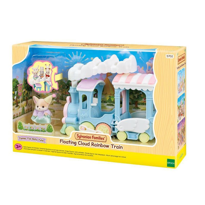 Set Tren Arcoíris De Las Nubes Y Yulie Baby Fox - Sylvanian Familie