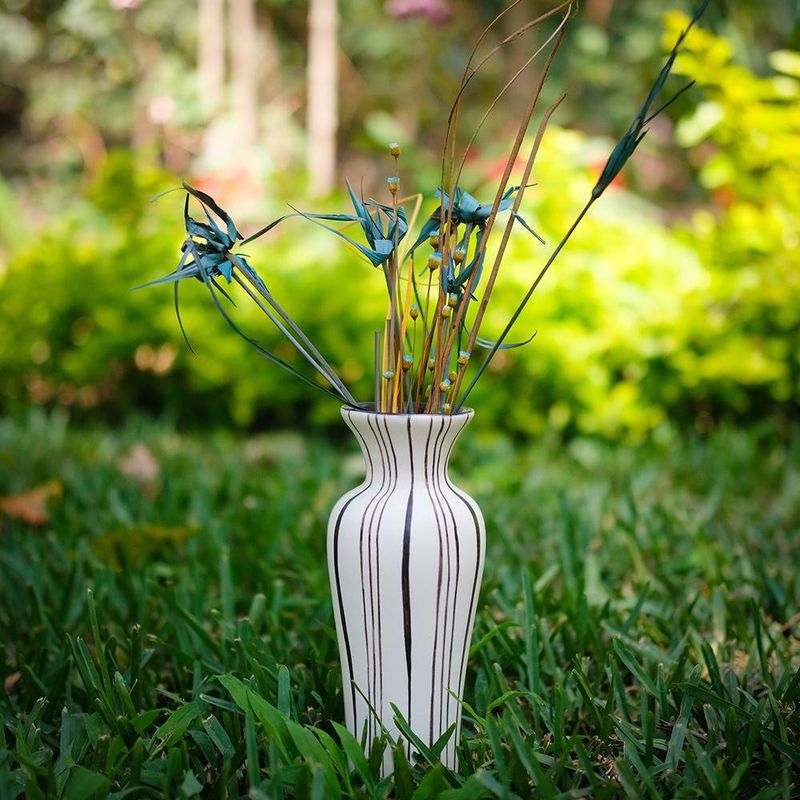 Florero Lahti Scandinavia De Cerámica 8X8.5X19 Cm - Topis