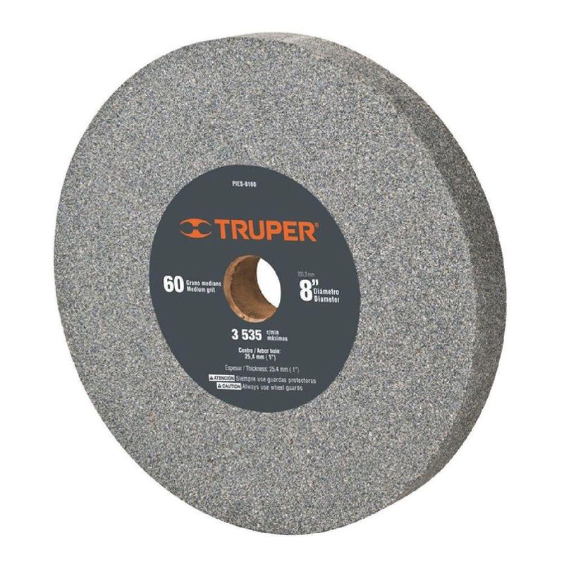Piedra Esmeril De 8 Plg Grano 60X1 Plg - Truper