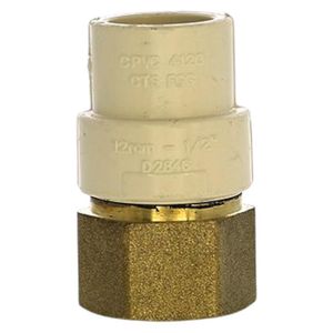 Adaptador Hembra de CPVC con Inserto Metálico y Rosca de 1/2 plg