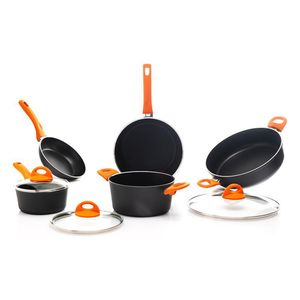 Juego Batería de Cocina Antiadherente Mango Naranja Giulietta 8 Pzas