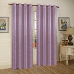 Cortina Color Lila Diseño Corrugado De 135X240 Cm - Viva