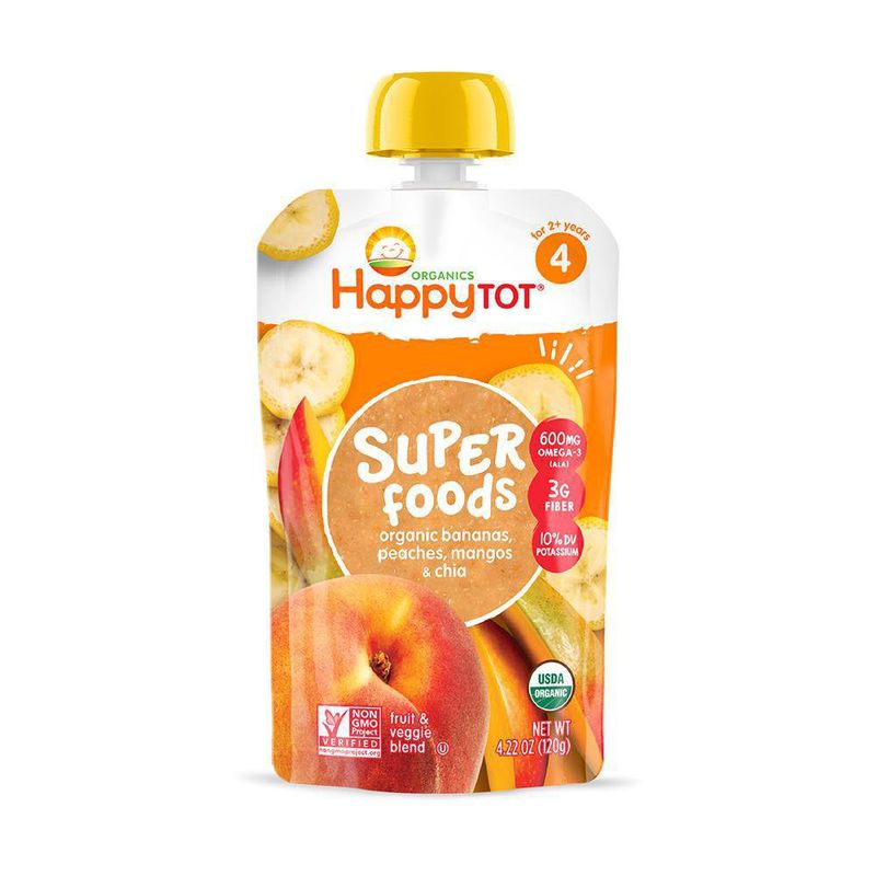 Superfoods Puré De Banano/Mango/Durazno 120 G - Happy Baby