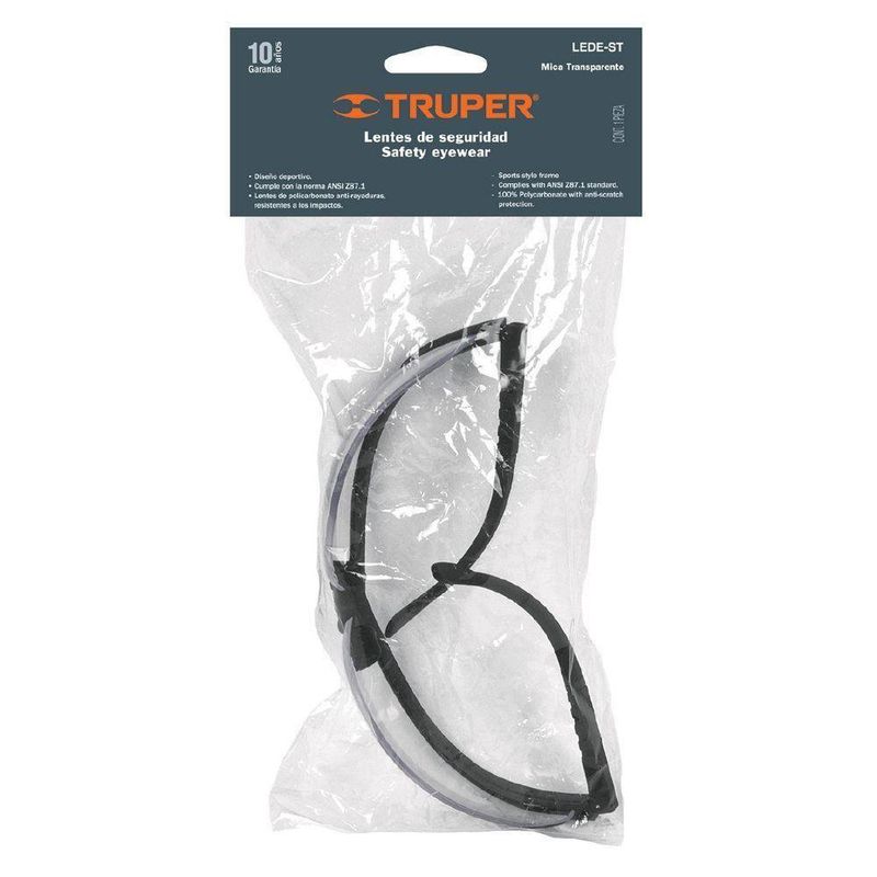 Lentes De Seguridad Deportivos Transparentes - Truper