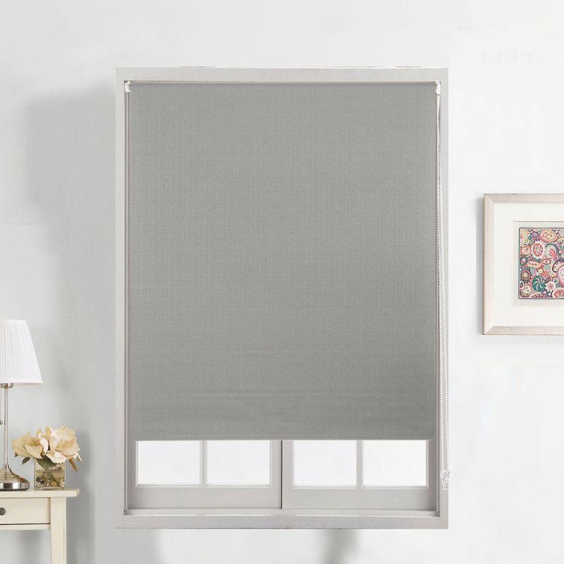 Cortina Enrollable Blackout Gris 120 x 240 cm