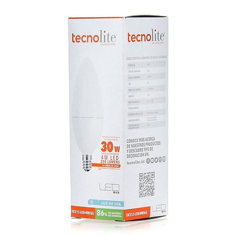 Bombilla LED Torpedo E12 4W