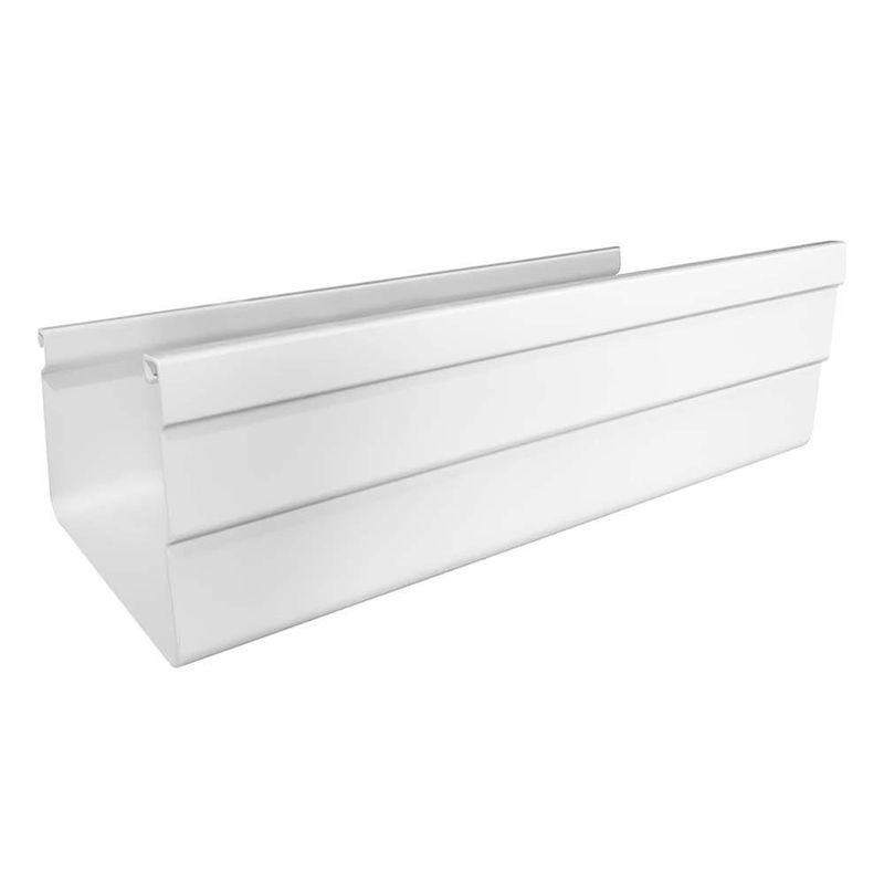 Perfil Tipo Canoa de Pvc Color Blanco de 6 m