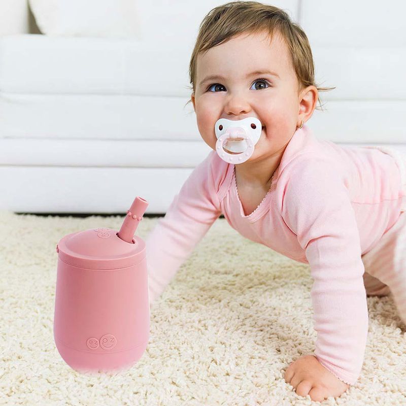 Vaso Ezpz Mini con Pajilla Blush
