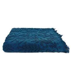 Toalla Jacquard Flecos Azul - Varios Tamaños