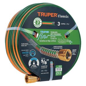 Manguera Convencional 3 Capas 5/8 Plg - Truper Varios Tamaños