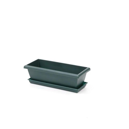 Maceta Plástica Rectangular Verde - Spartaplast Varios Tamaños