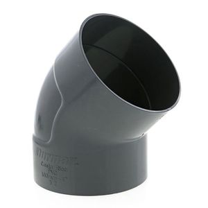 Codo 45° de PVC Liso Drenaje Delgado de 4 Plg