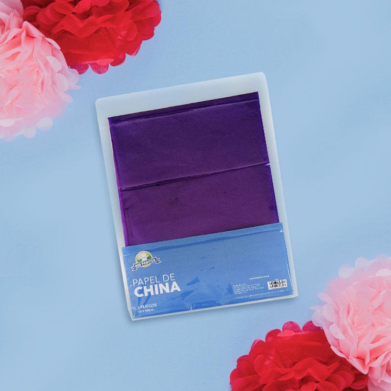 Papel de China Morado 3 Unidades
