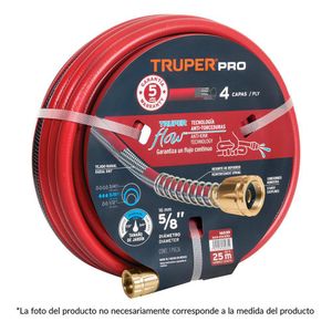 Manguera Convencional 4 Capas 5/8 Plg - Truper Varios Tamaños